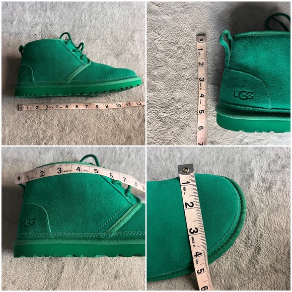 UGG Neumel Heritage Chukka Lace-Up Suede Sherpa UGGPlush Wool Boot Green Teal - Picture 15 of 15